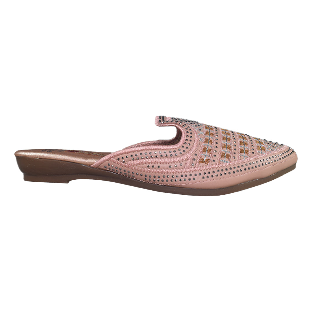 Luxury Embroidered Mules For Women's