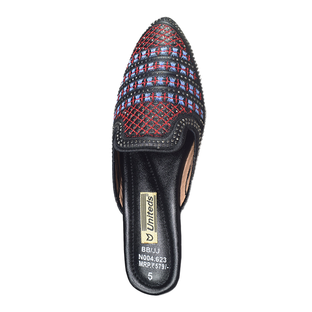 Luxury Embroidered Mules For Women's