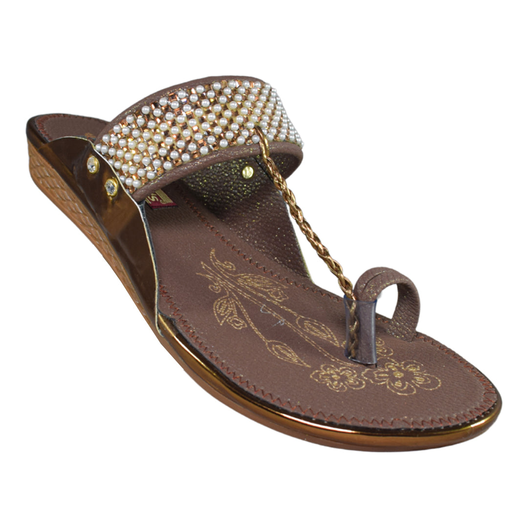 Pearl Embellished Ethnic Sandals