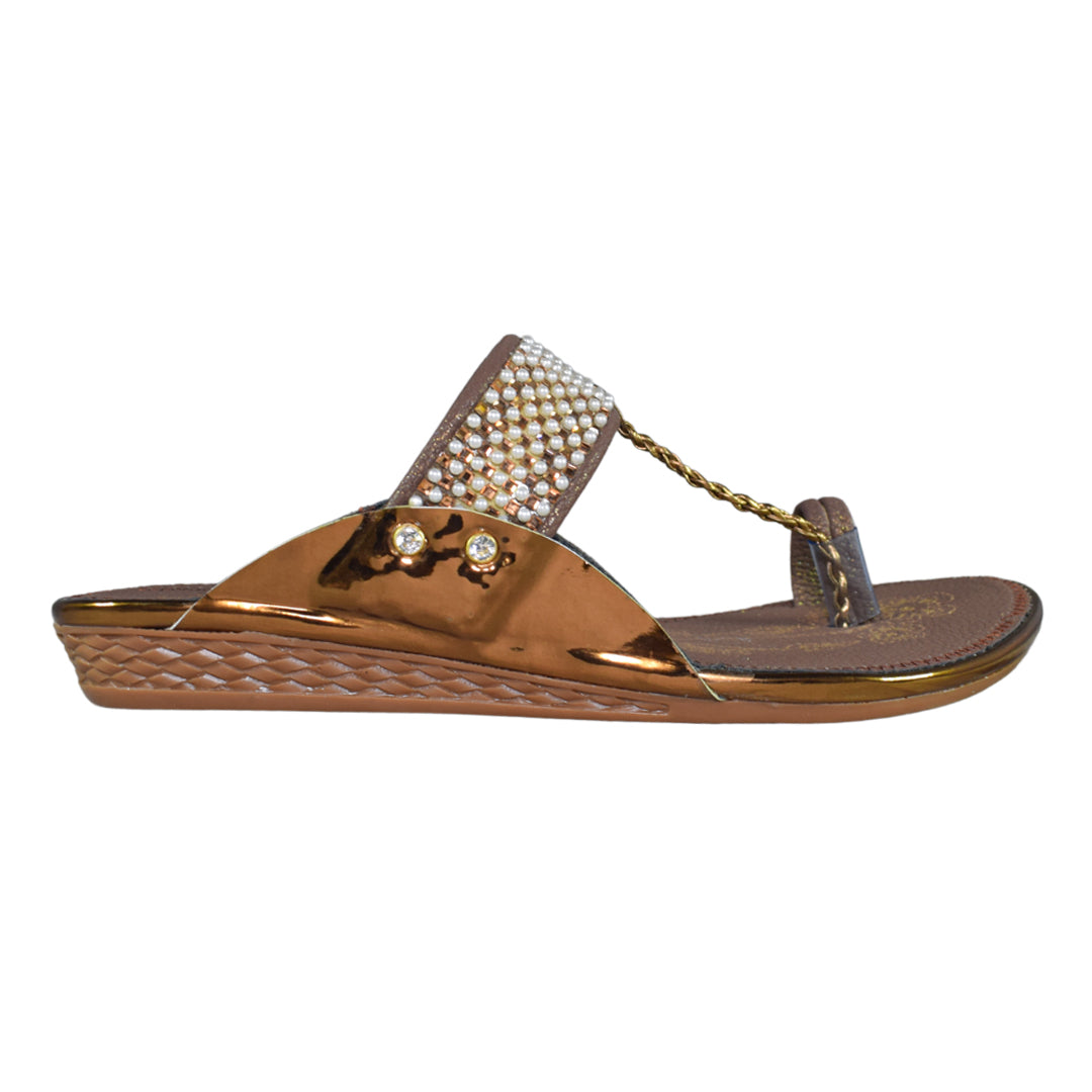 Pearl Embellished Ethnic Sandals