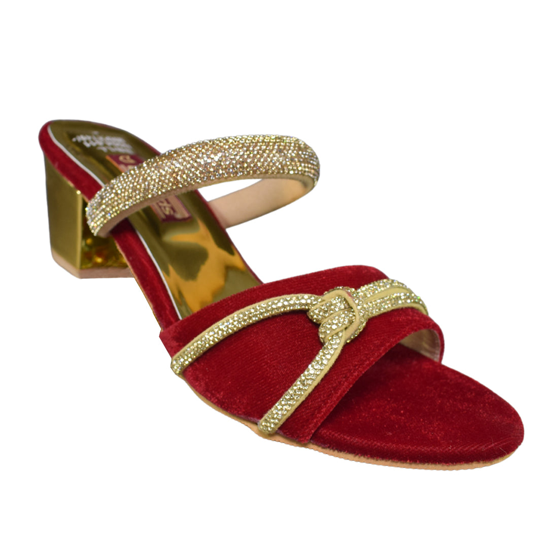 Royal Ruby Glam Heels For Women