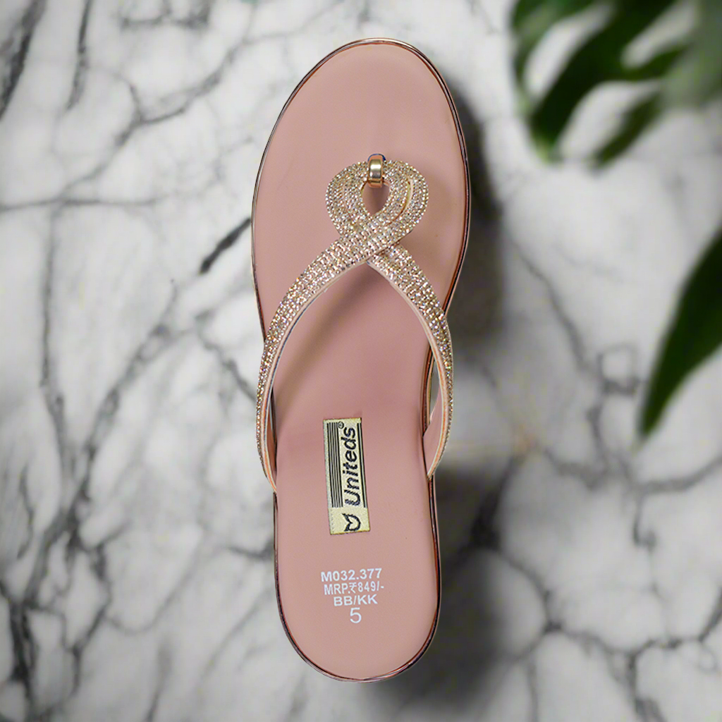 Peach Glam Wedge Women’s Sandals