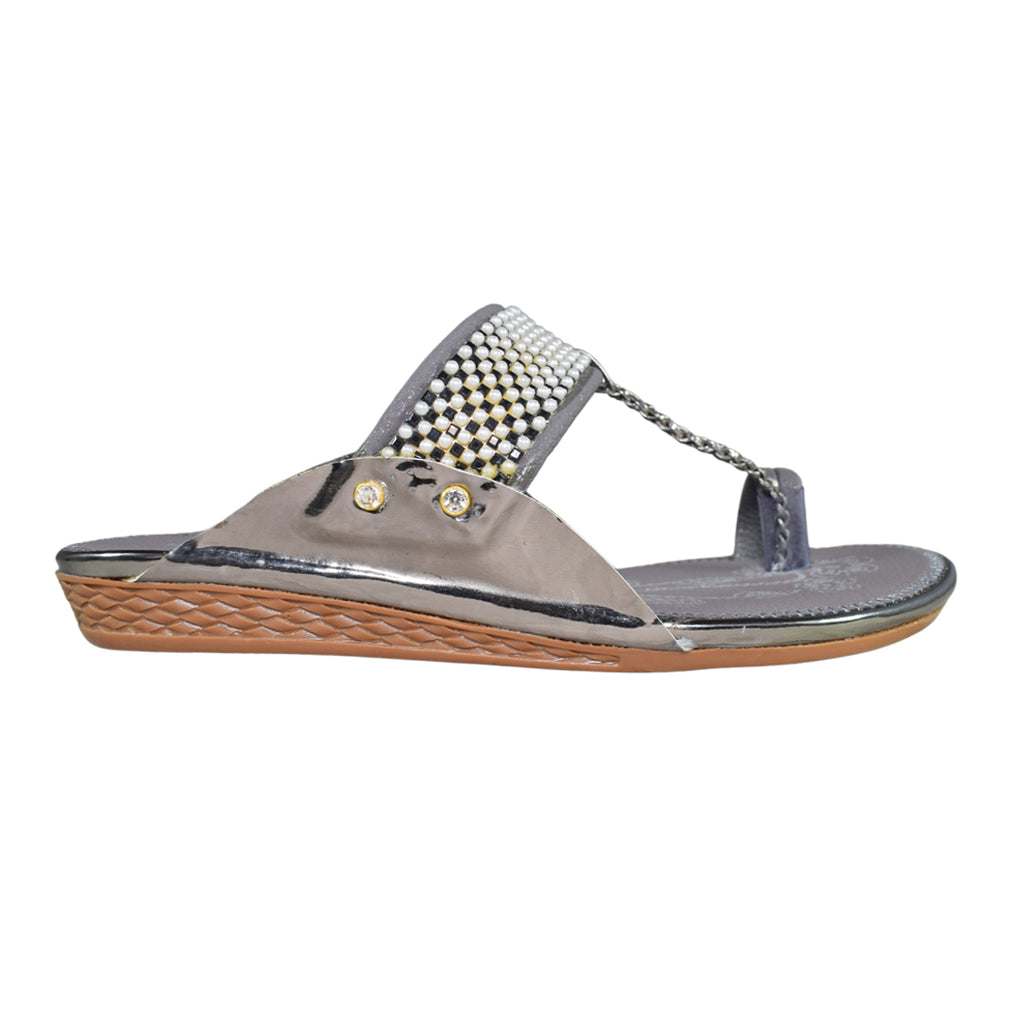 Pearl Embellished Ethnic Sandals