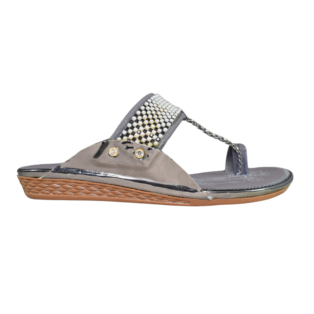 Pearl Embellished Ethnic Sandals