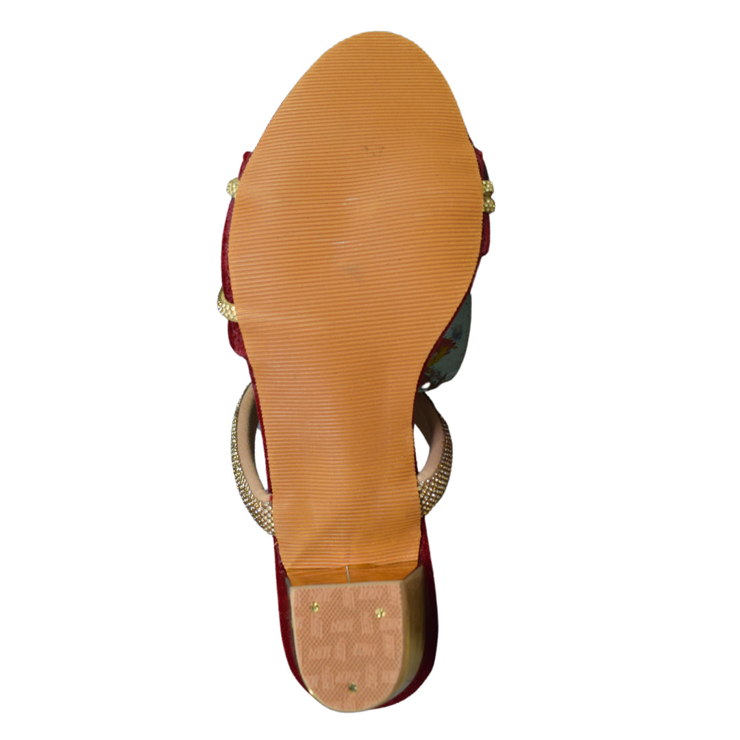 Royal Ruby Glam Heels For Women