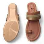 Bliss Toe Loop Peach Flats for Women