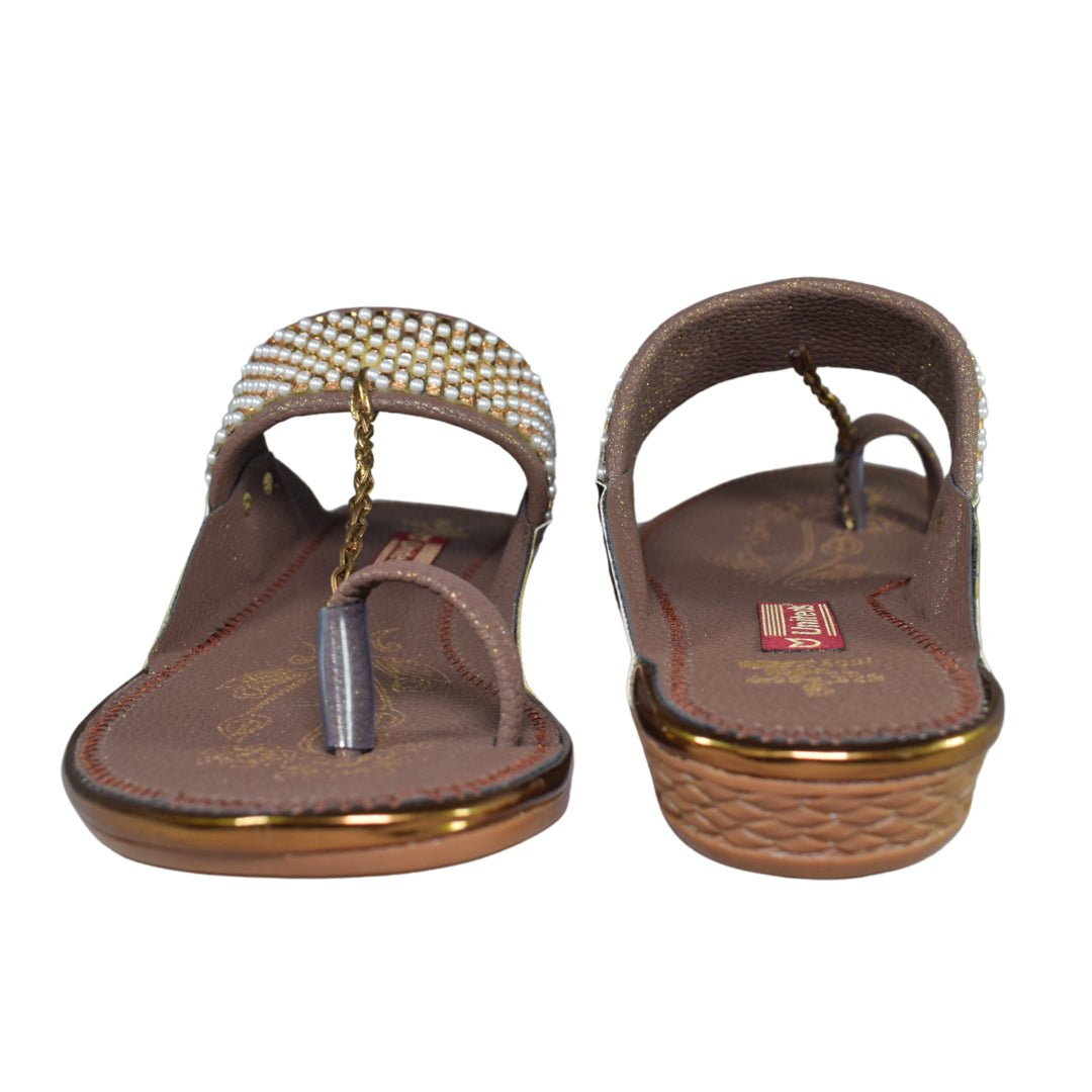 Pearl Embellished Ethnic Sandals