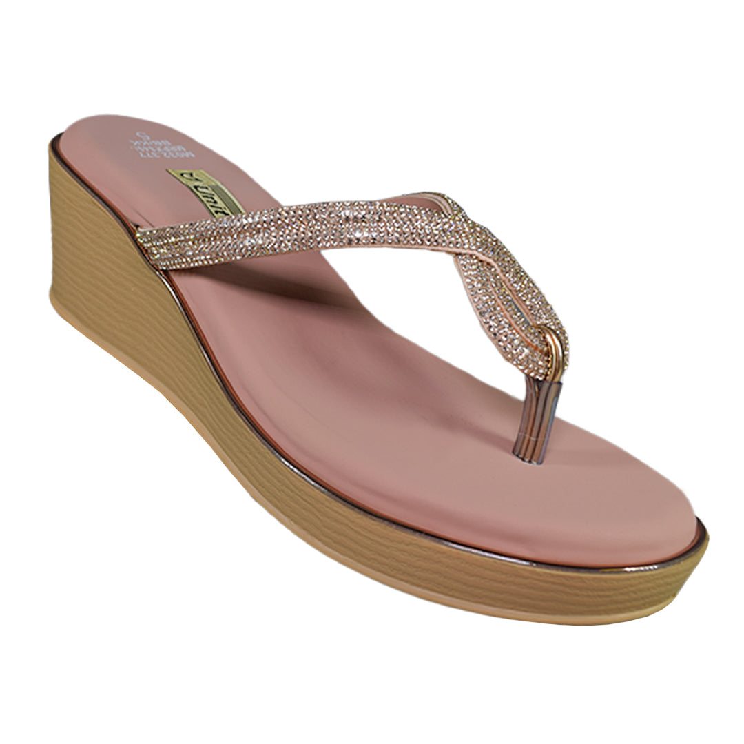 Peach Glam Wedge Women’s Sandals