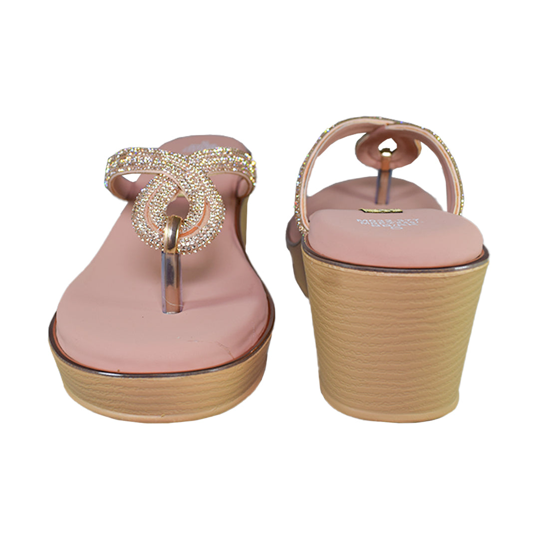 Peach Glam Wedge Women’s Sandals