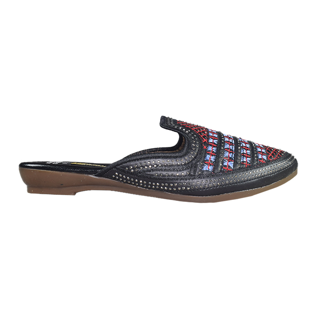 Luxury Embroidered Mules For Women's