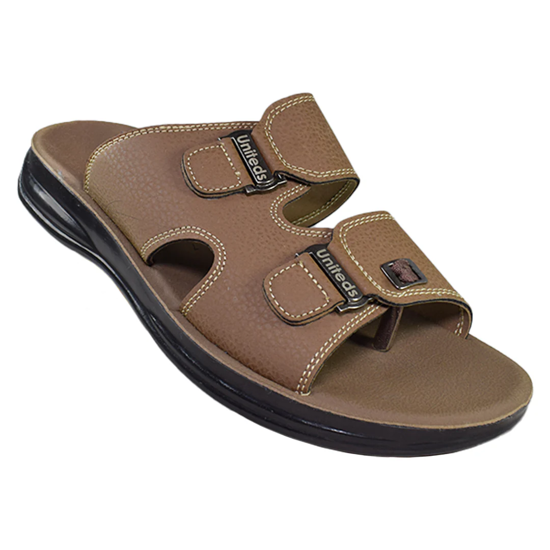 Mens PU Office Wear Sandals Tan