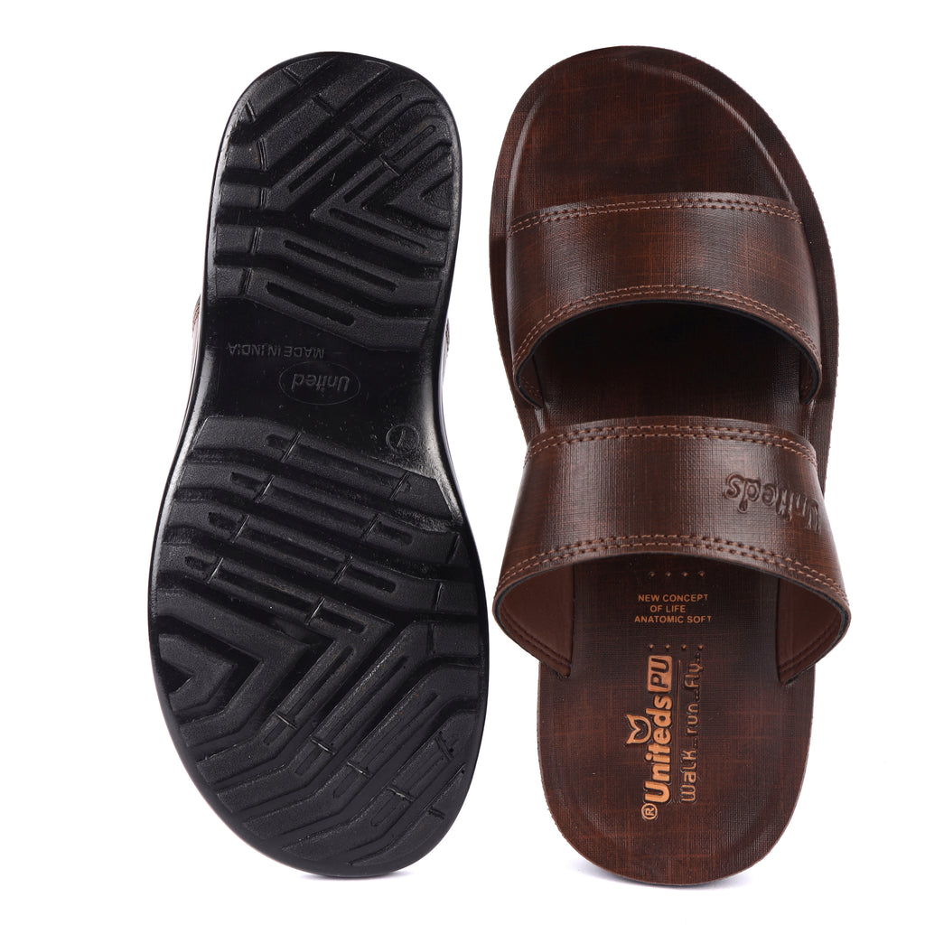 Men's Office & Daily Wear PU Sandals – Black & Brown