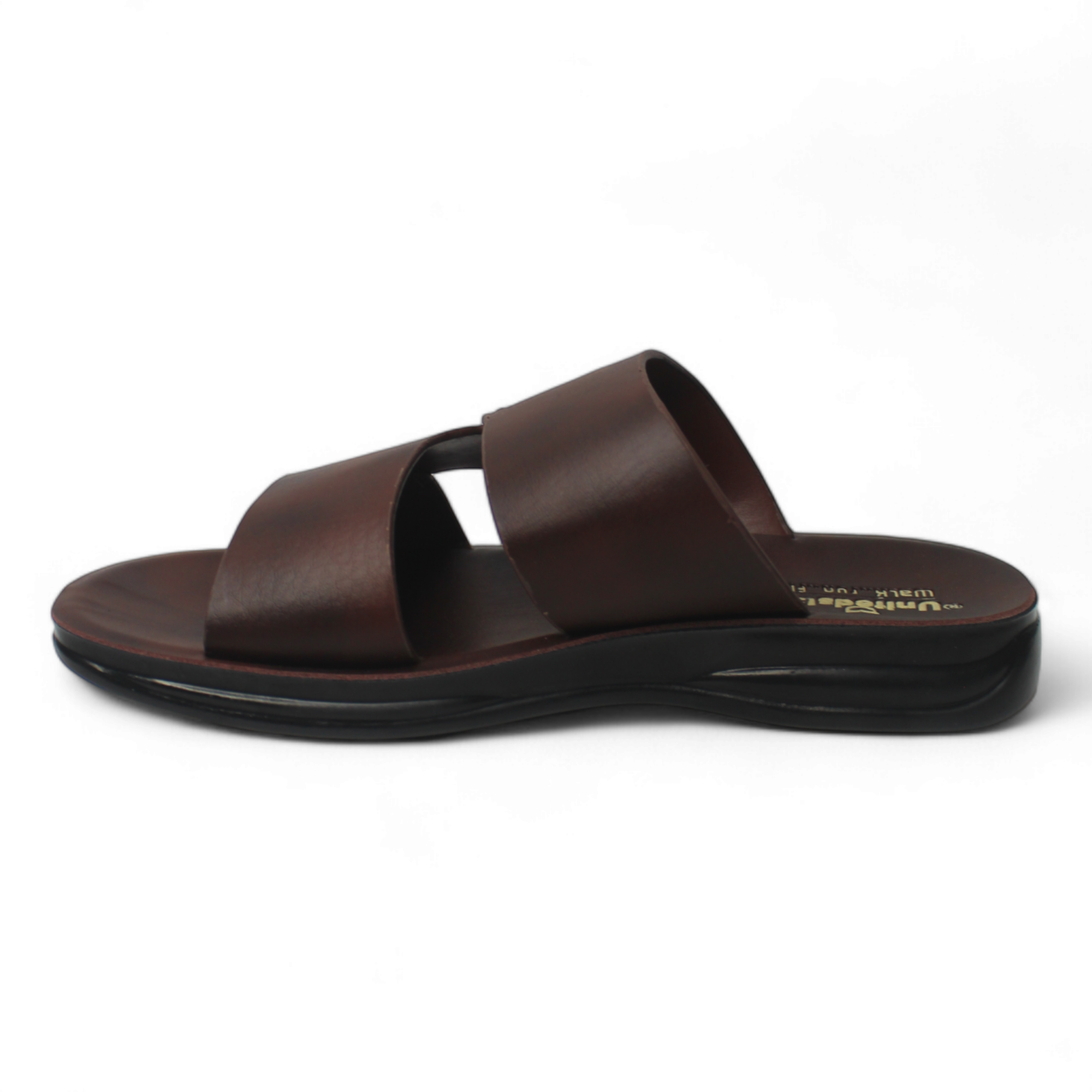 Uniteds men's casual PU sandal in brown – top view mens sandals
