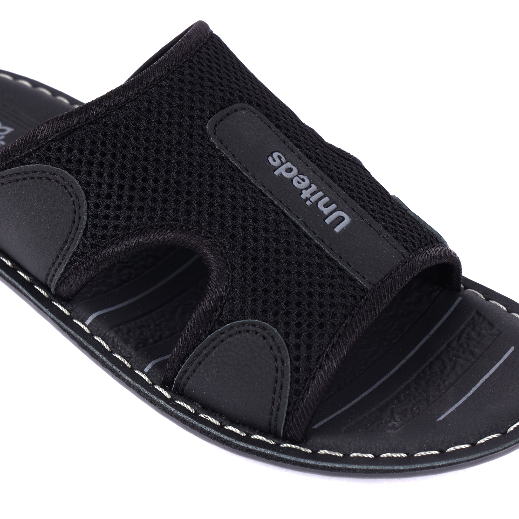 Uniteds men's casual wear sandal in black – back view mens sandals
