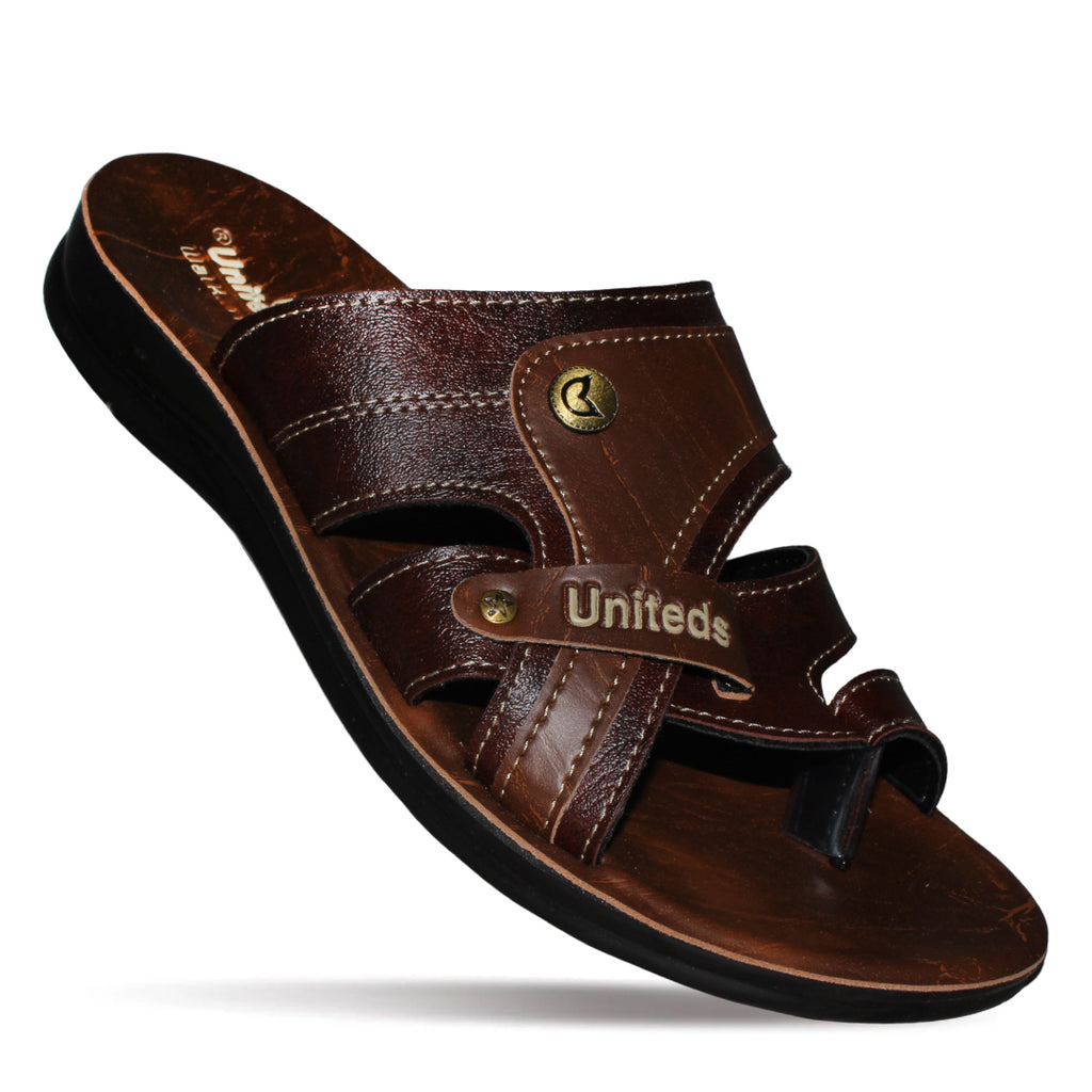 Uniteds men's classic comfort slide sandal in tan – mens sandals