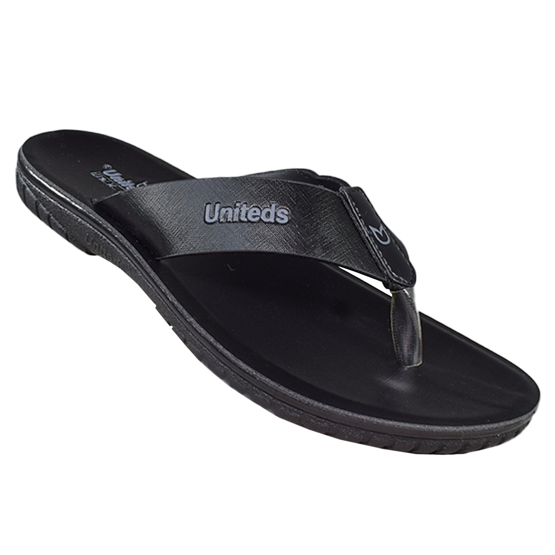 Uniteds men's comfort daily wear sandal in black – side view mens sandals