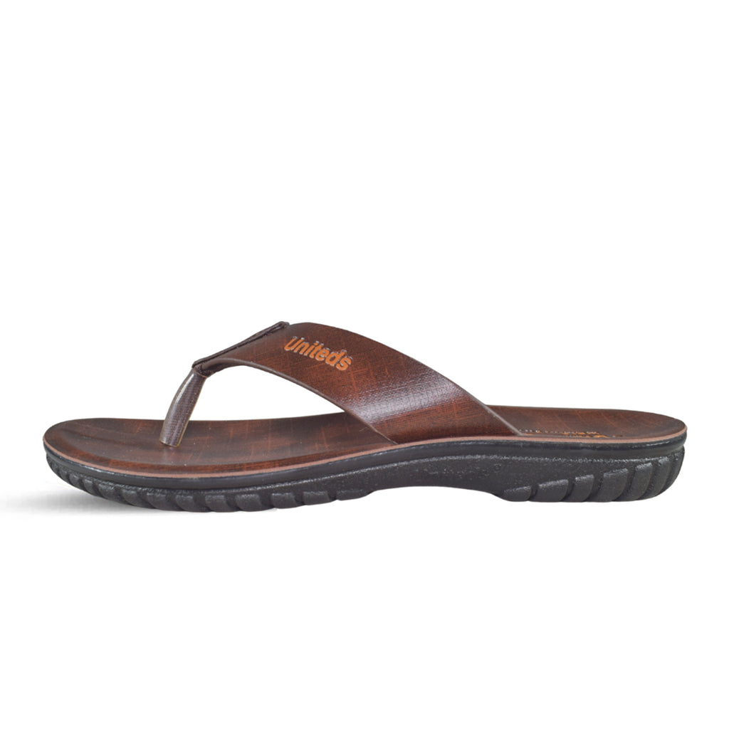 Uniteds men's comfort daily wear sandal in black – top view mens sandals