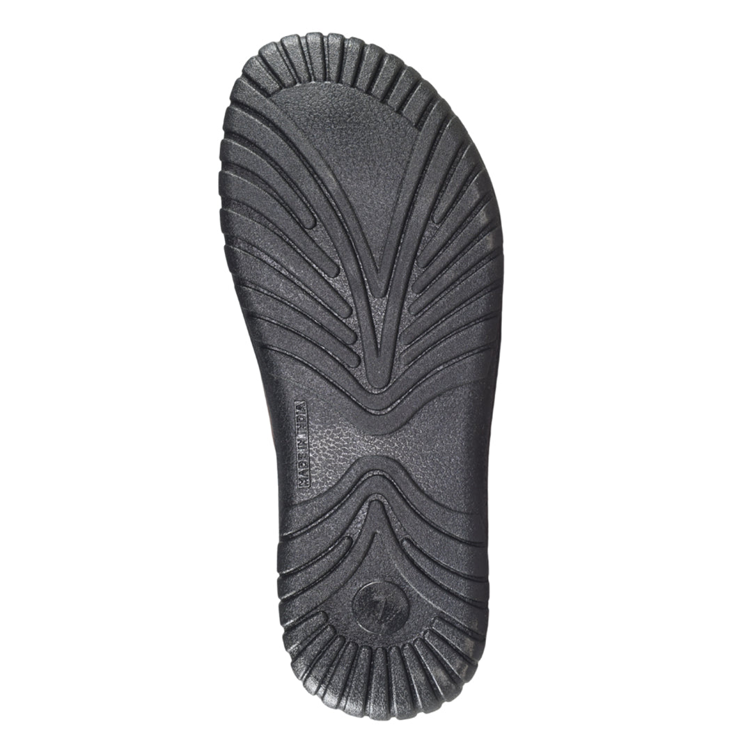 Uniteds men's comfort daily wear sandal in black – front view mens sandals