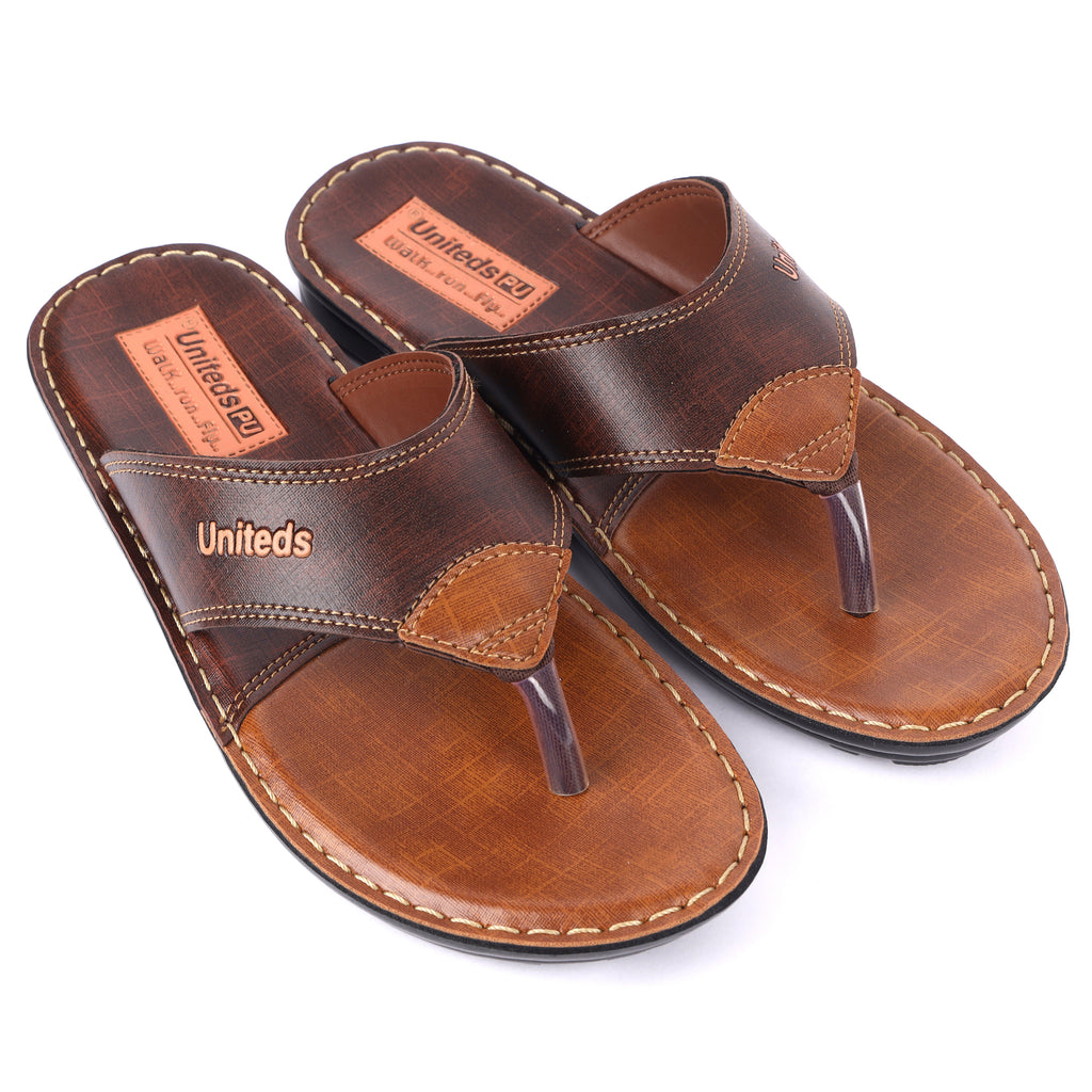Uniteds men's comfort daily wear sandal in brown – side view mens sandals