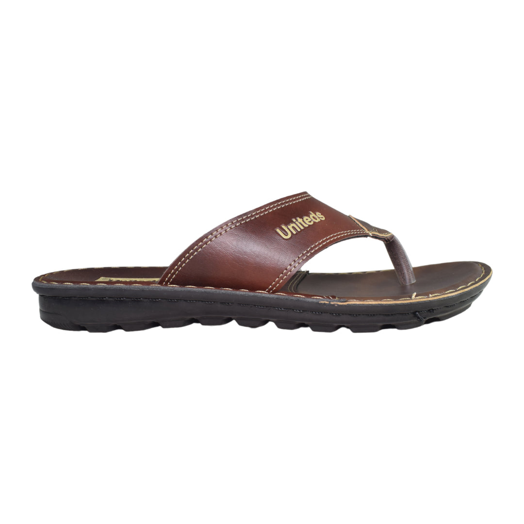 Uniteds men's daily wear comfort sandal in brown – side view mens sandals
