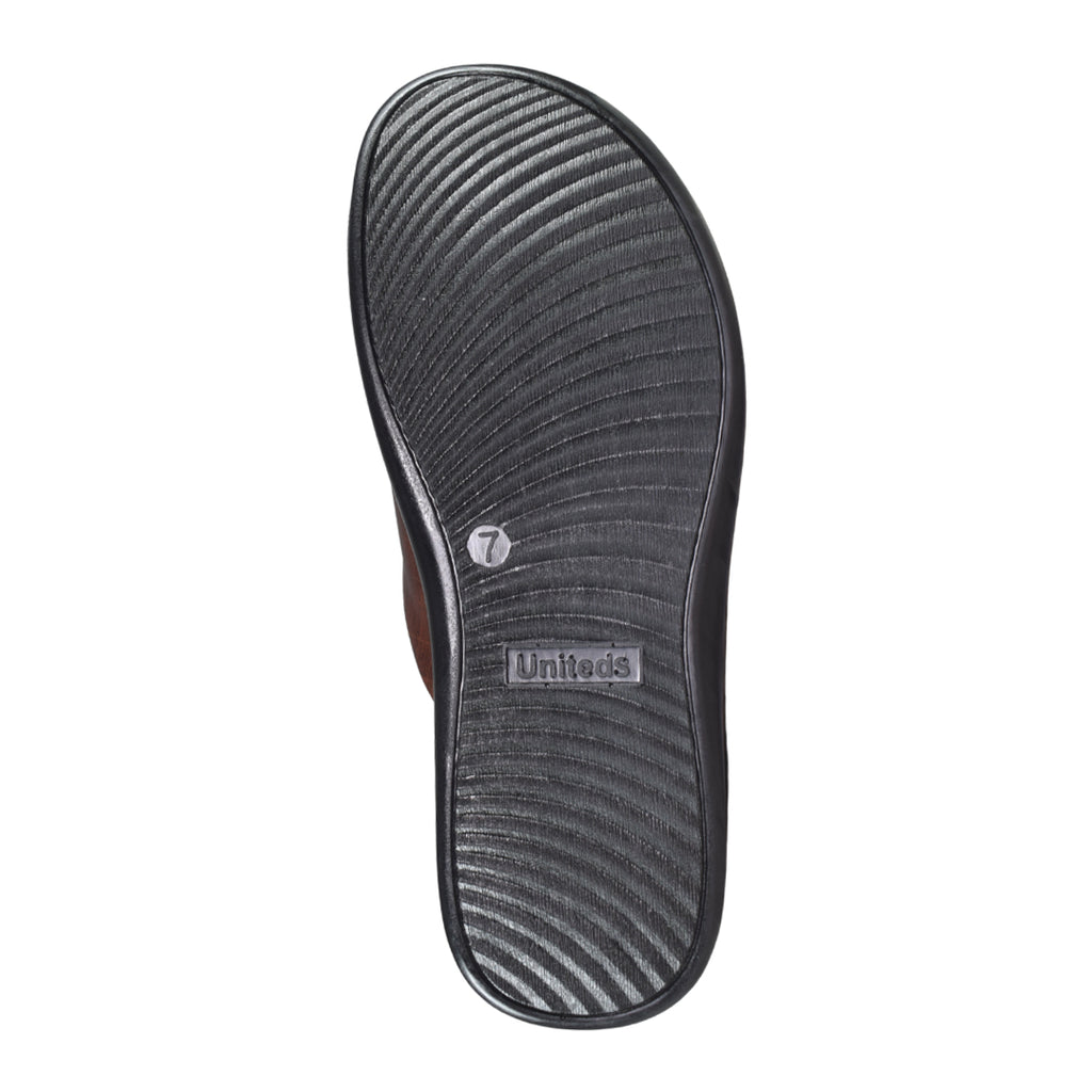 Uniteds daily wear comfort sandal for men in brown – sole view mens sandals