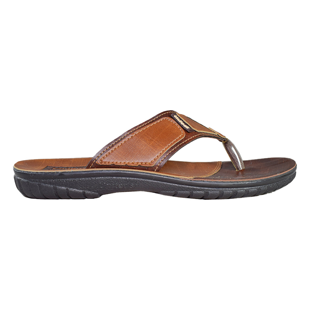 Uniteds men's daily wear comfort sandal in tan – side view mens sandals
