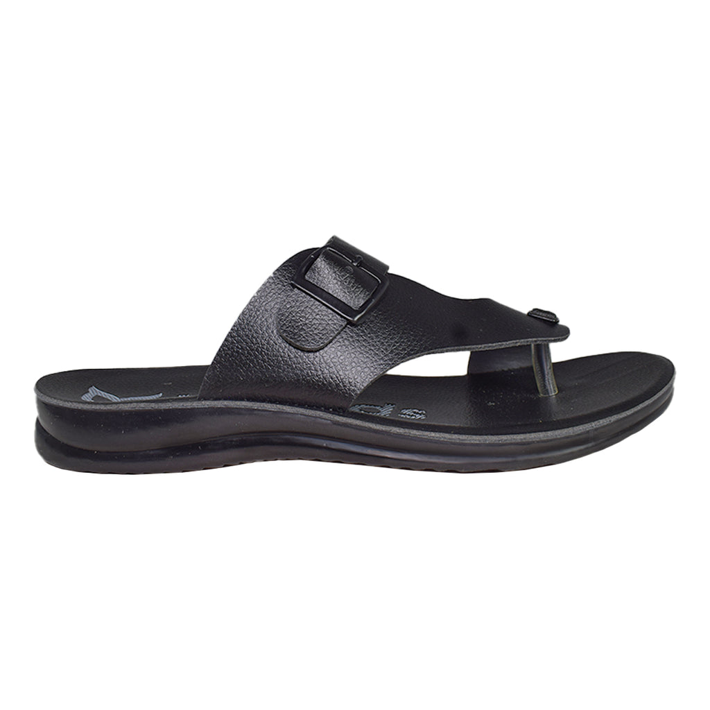 Uniteds men's daily wear office sandal in black – side view mens sandals