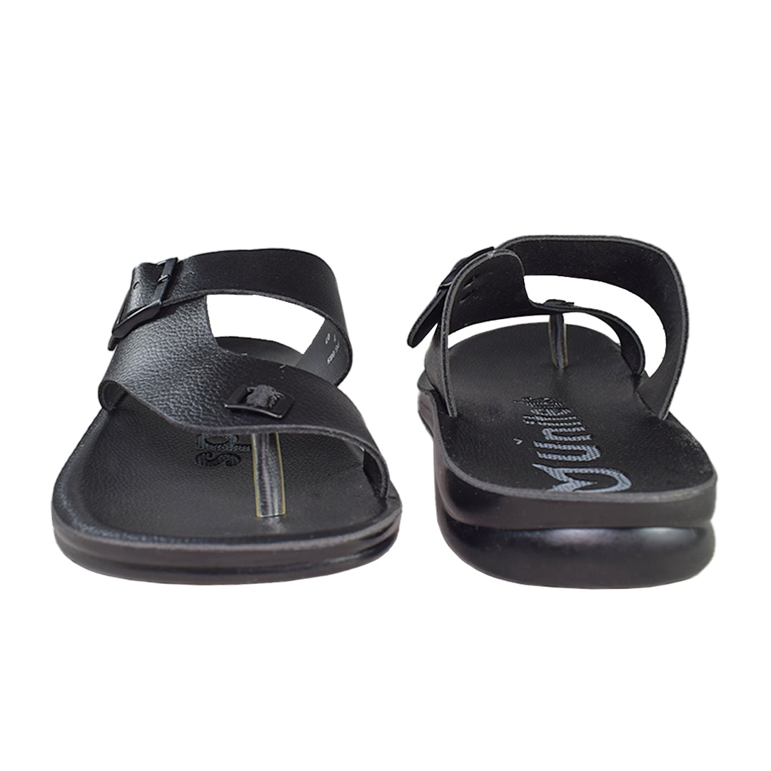 Uniteds men's daily wear office sandal in black – top view mens sandals