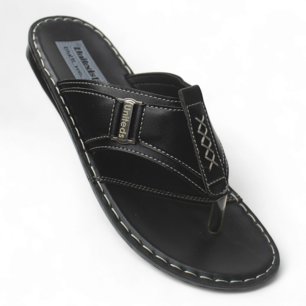 Uniteds men's daily wear PU sandal in black – mens sandals