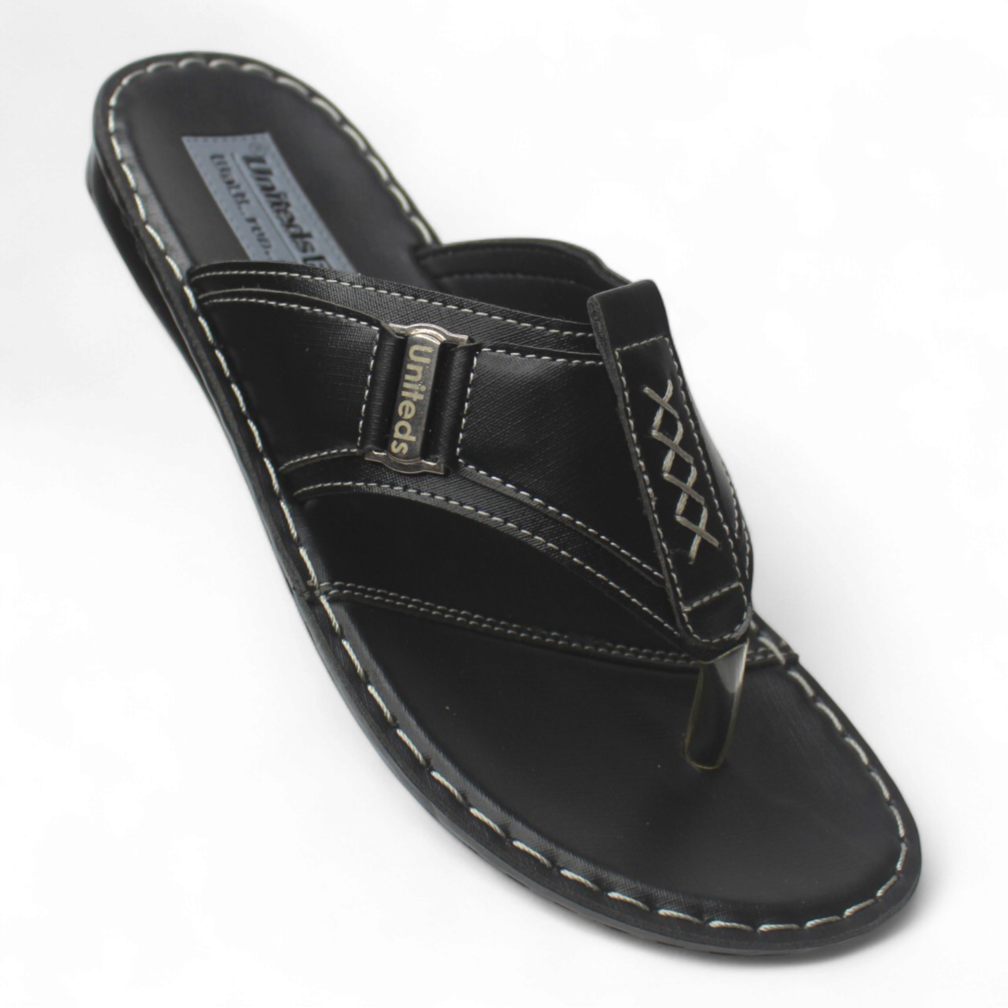 Uniteds men's daily wear PU sandal in black – mens sandals