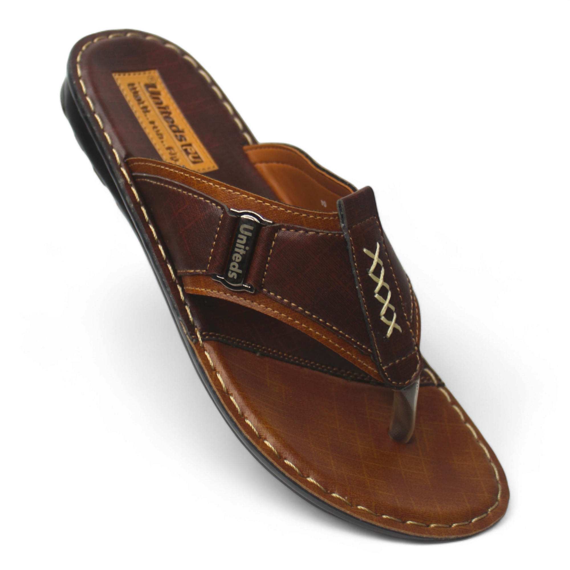 Uniteds men's daily wear PU sandal in black – side view mens sandals