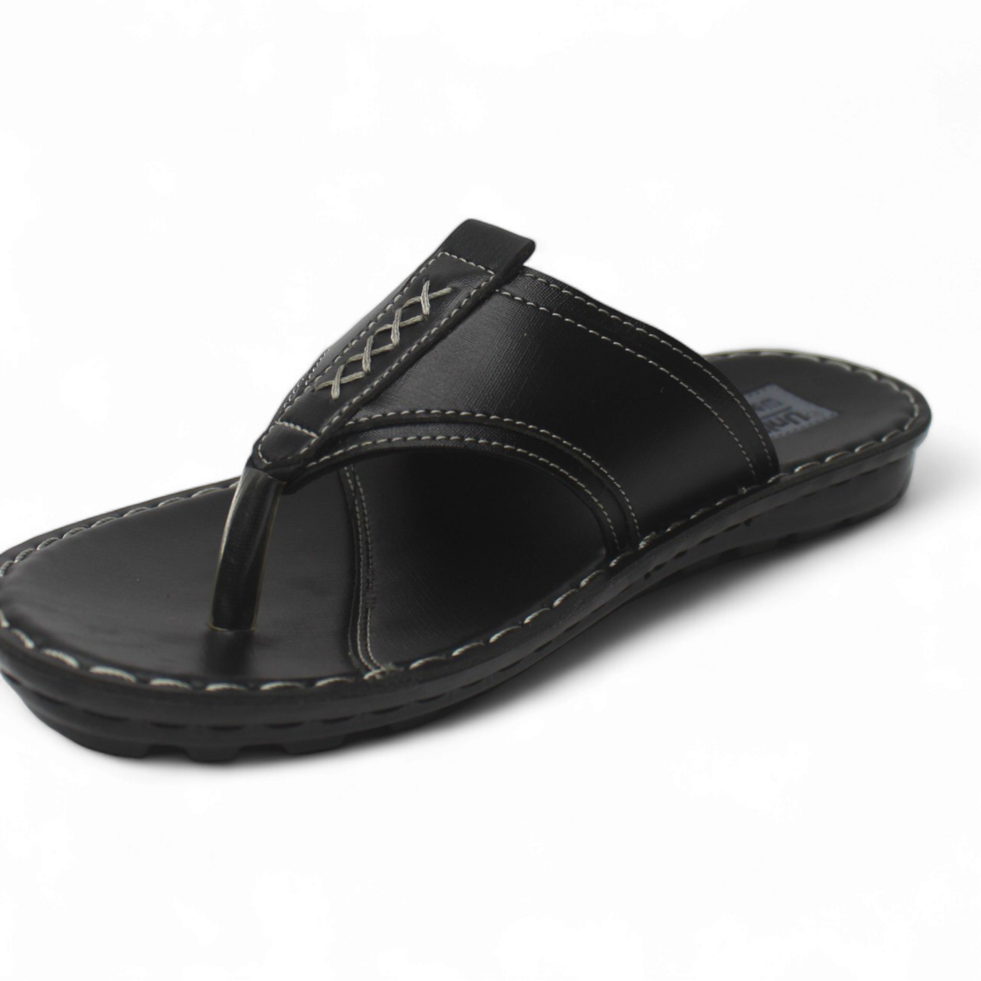 Uniteds men's daily wear PU sandal in black – top view mens sandals