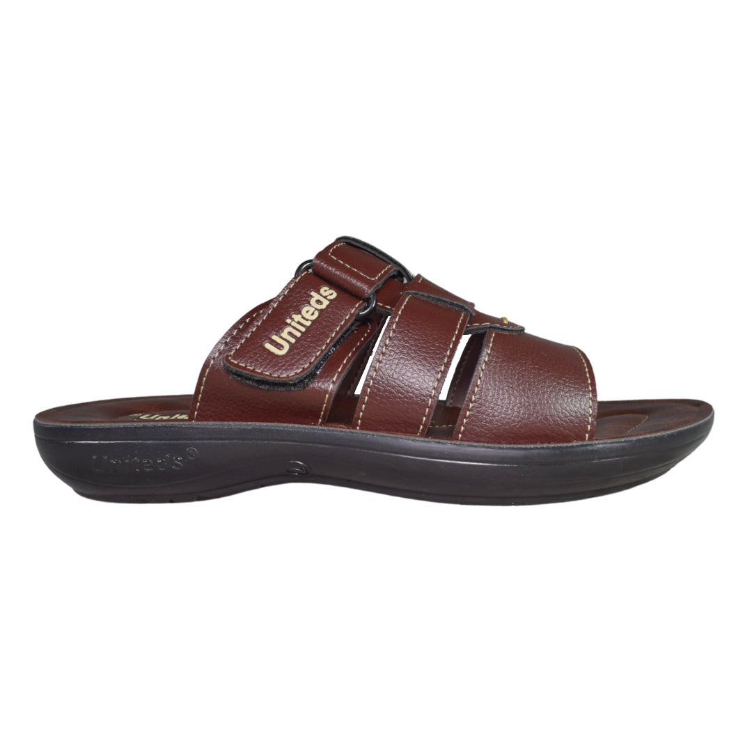 Uniteds men's daily wear sandal in brown – top view mens sandals