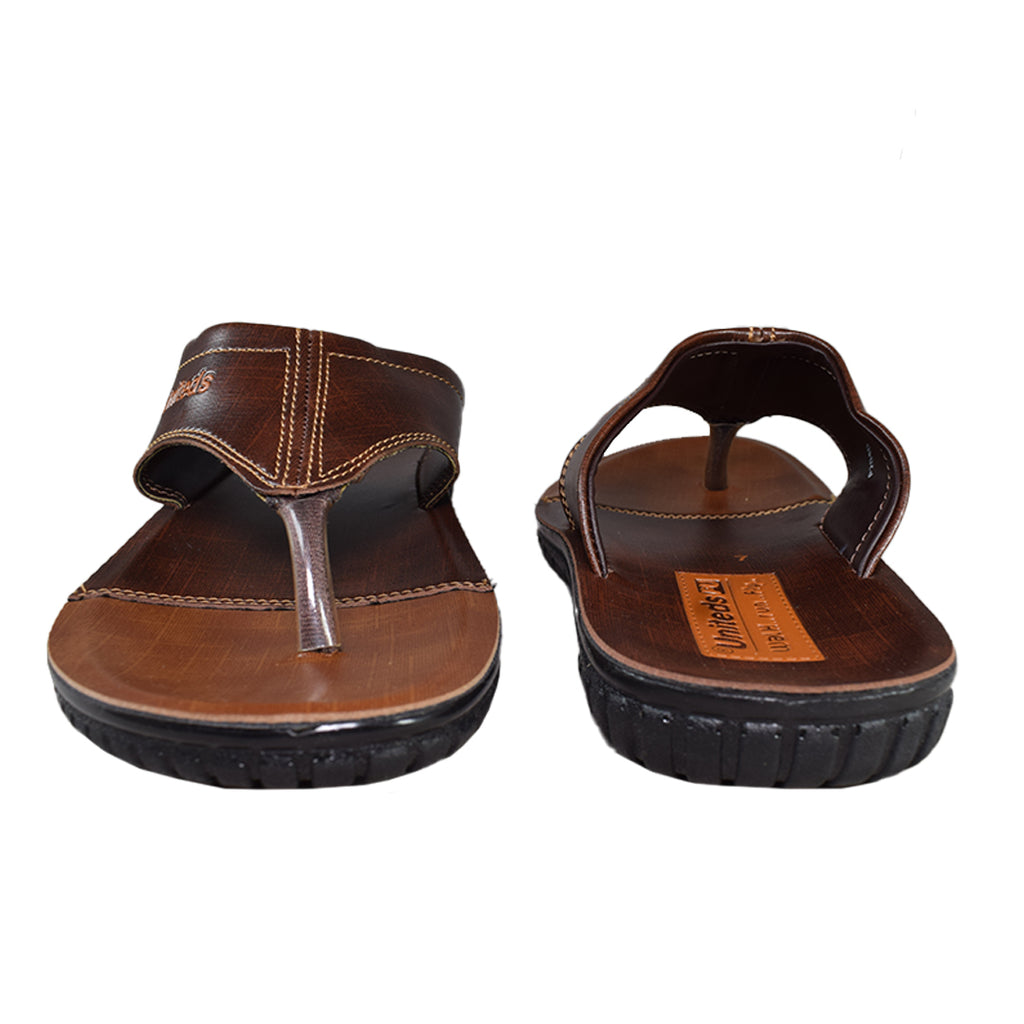 Uniteds men's daily wear sandal in brown – top view mens sandals