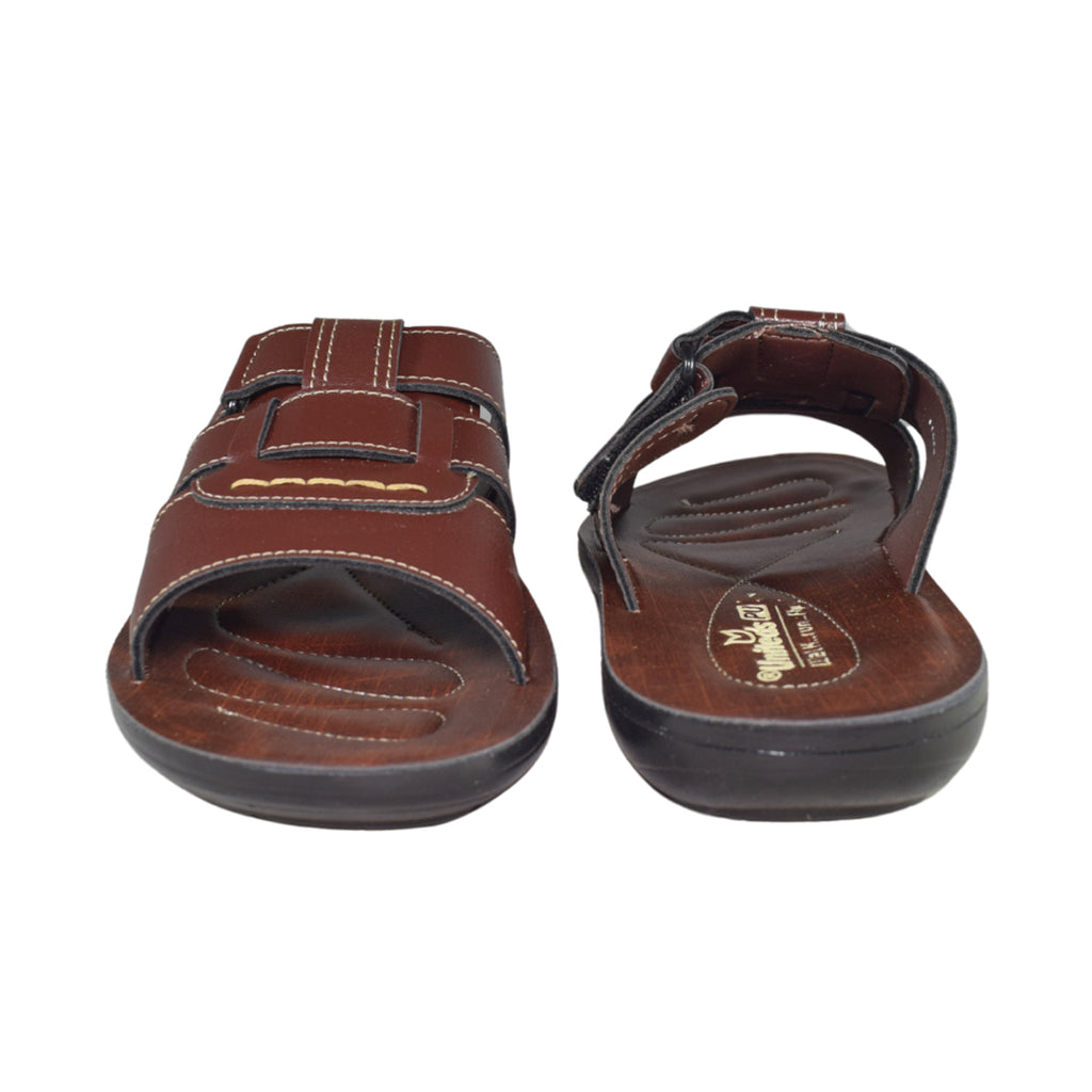 Uniteds men's daily wear sandal in brown – sole view mens sandals