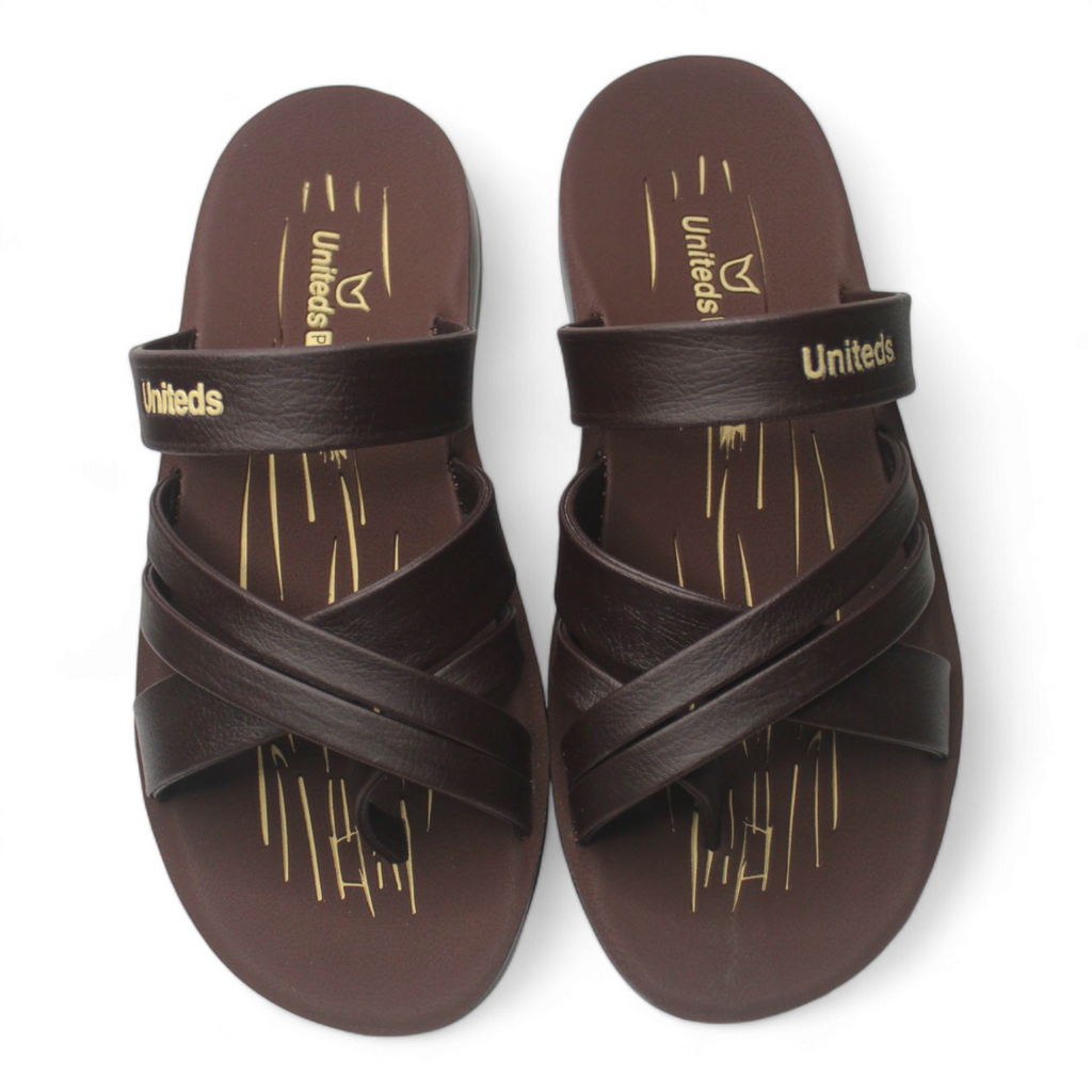Uniteds men's daily wear sandal in tan brown – side view mens sandals