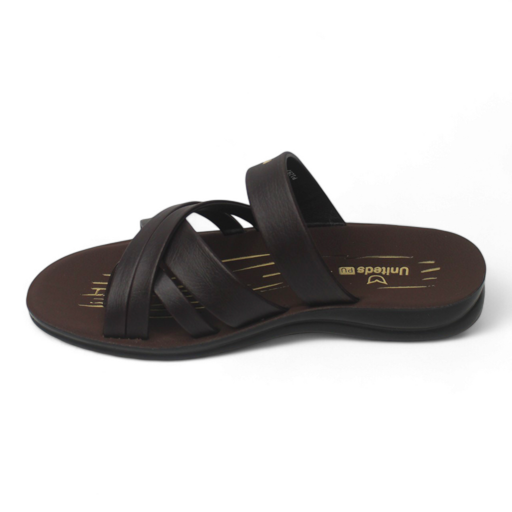 Uniteds men's daily wear sandal in tan brown – top view mens sandals