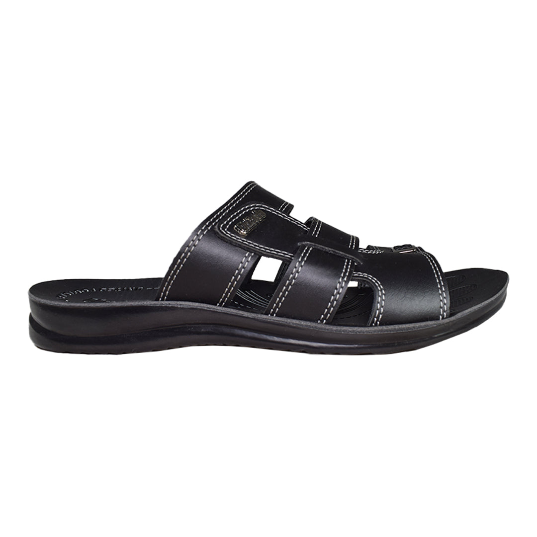 Uniteds men's office daily wear sandal in black – side view mens sandals