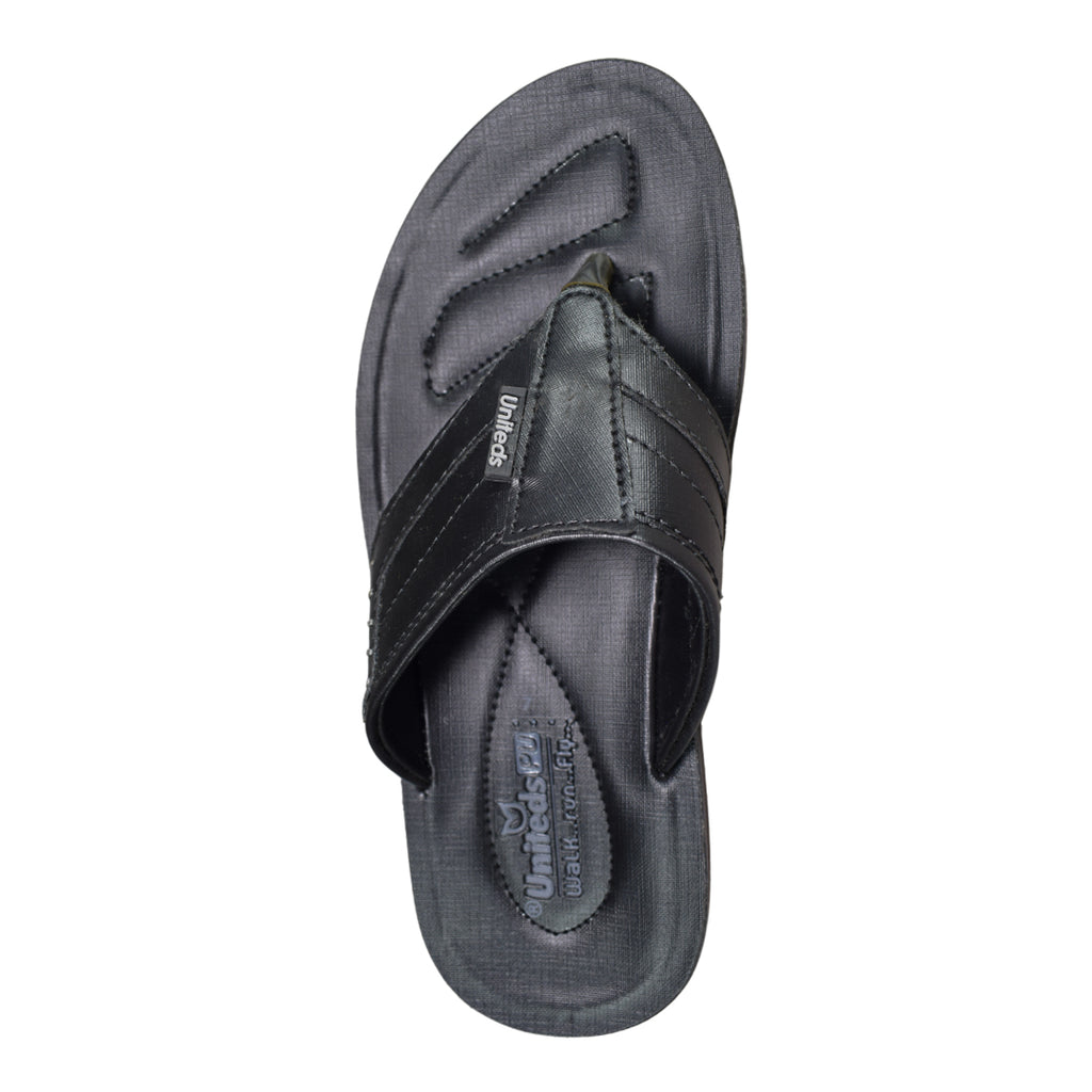 Uniteds men's office daily wear sandal in black – side view mens sandals