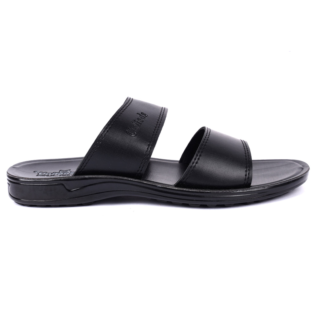 Uniteds men's office daily wear sandal in black – top view mens sandals