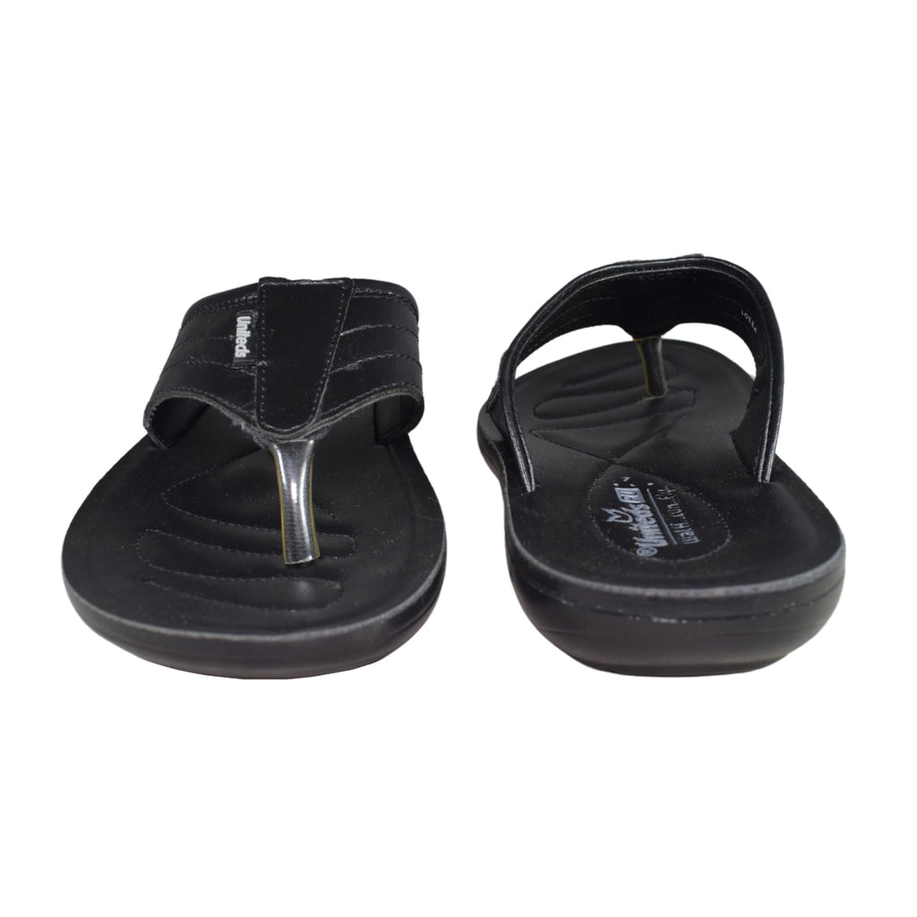 Uniteds men's office daily wear sandal in black – top view mens sandals