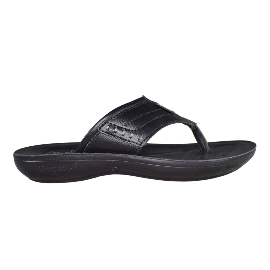 Uniteds men's office daily wear sandal in black – sole view mens sandals
