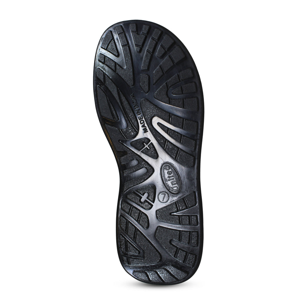 Uniteds men's office daily wear sandal in black – front view mens sandals