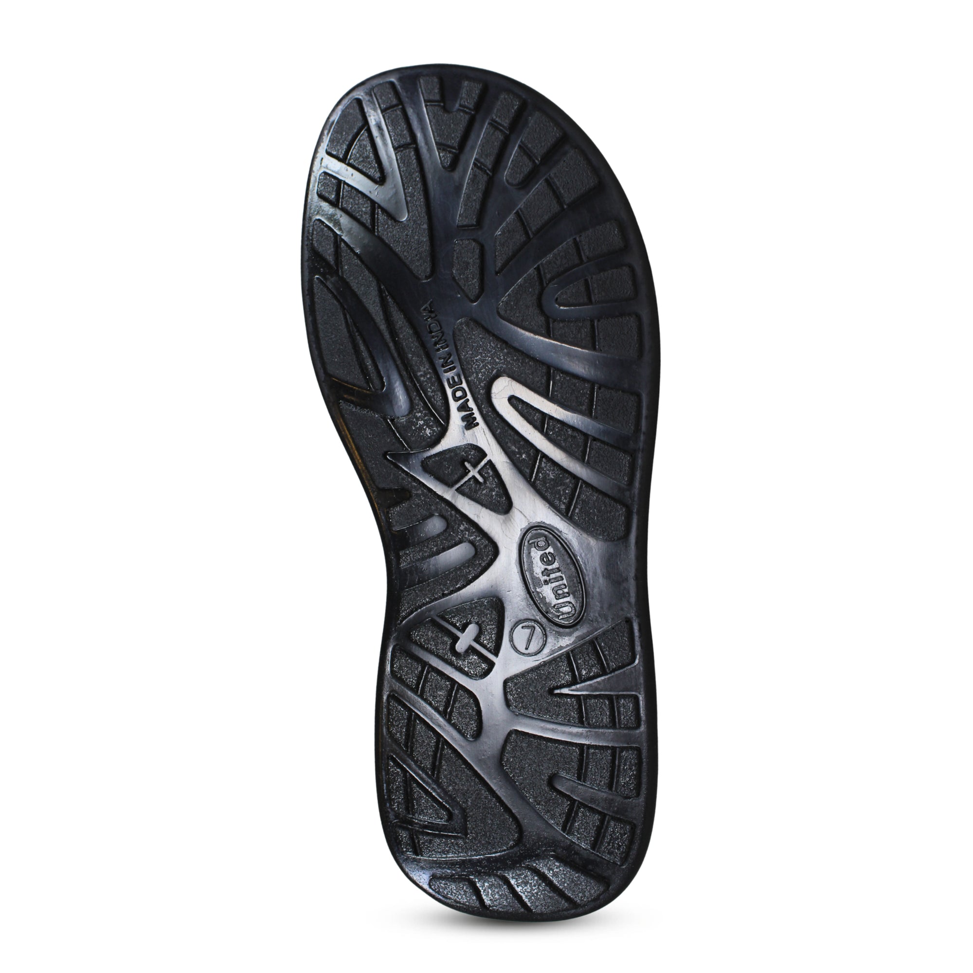 Uniteds men's office daily wear sandal in black – front view mens sandals