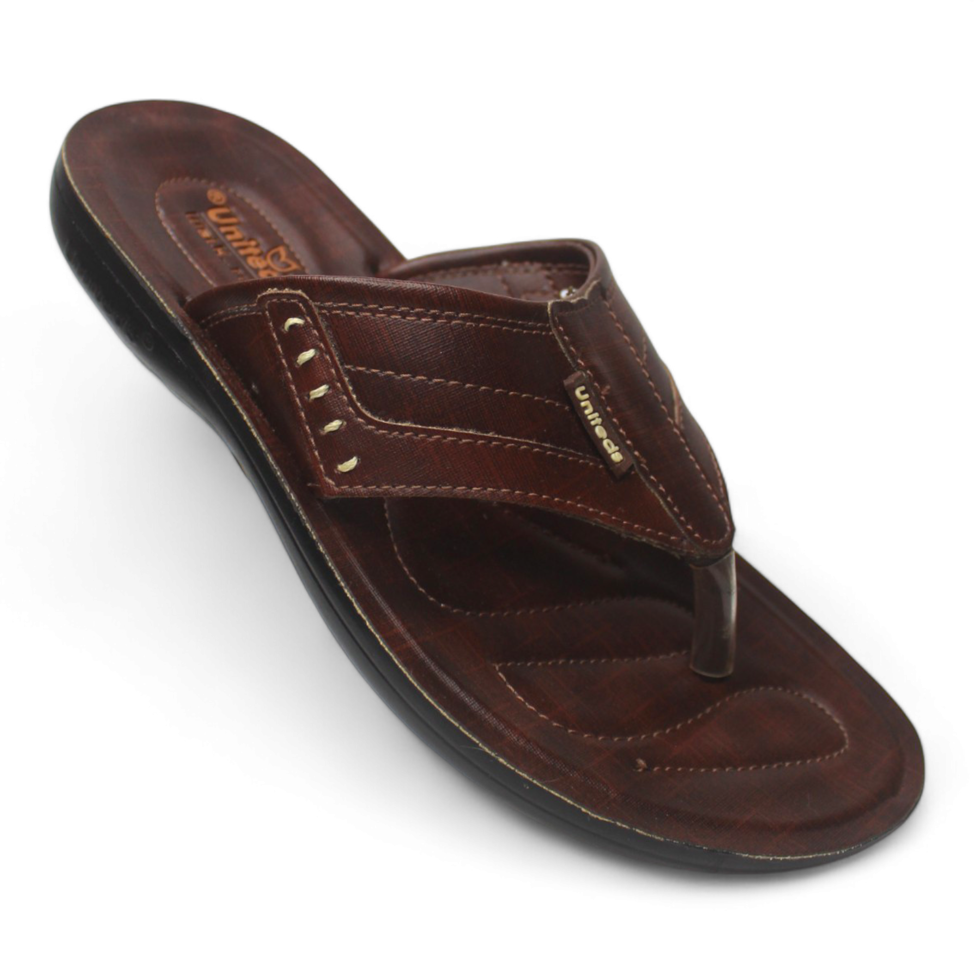 Uniteds men's office daily wear sandal in black – back view mens sandals