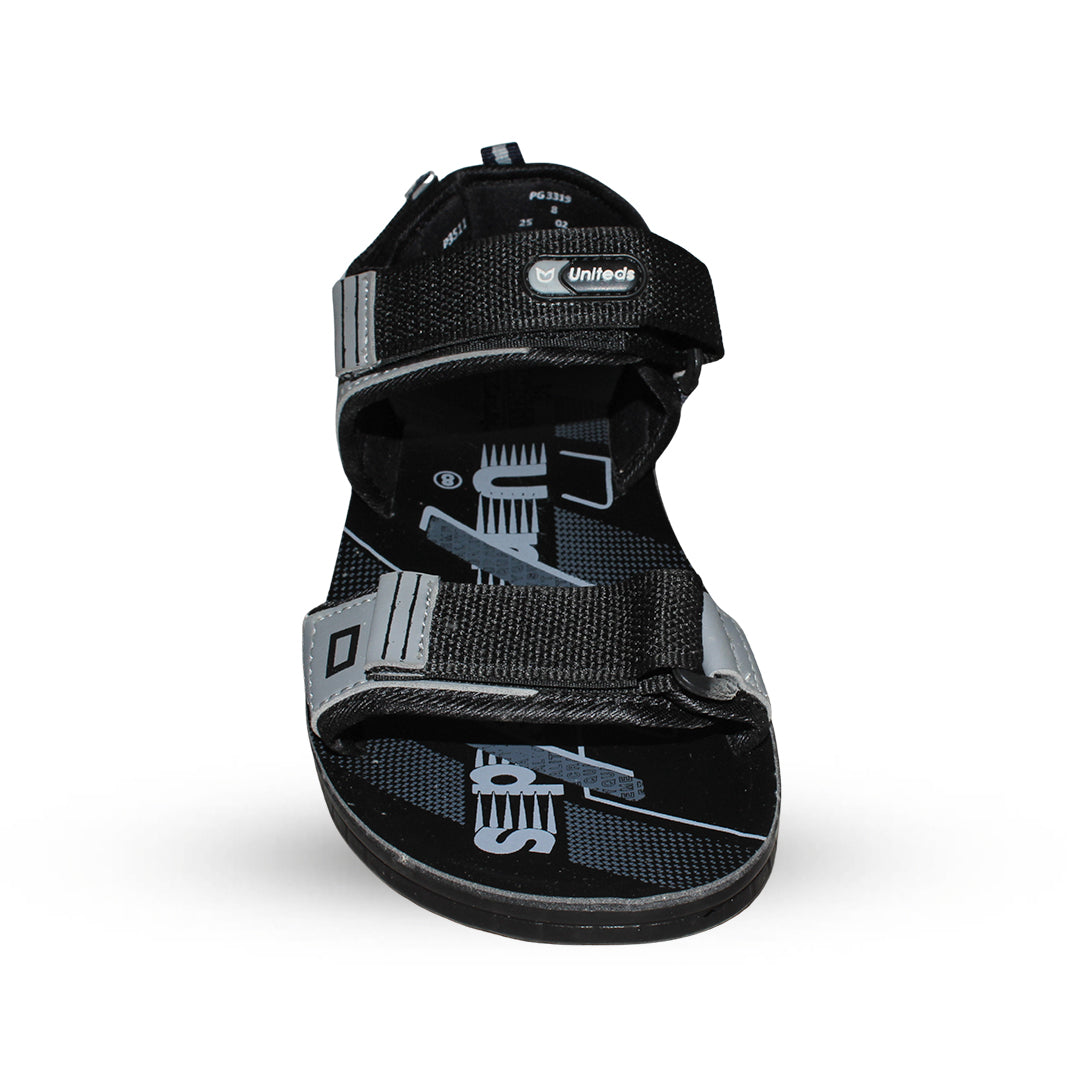 Uniteds men's sports sandal in black blue red – back view mens sandals